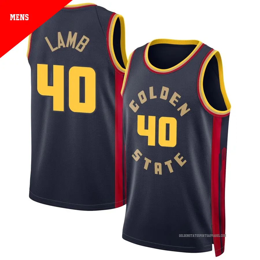 ＃40 Men's Anthony Lamb Golden State Warriors 2024/25 Swingman Navy City Edition Jersey