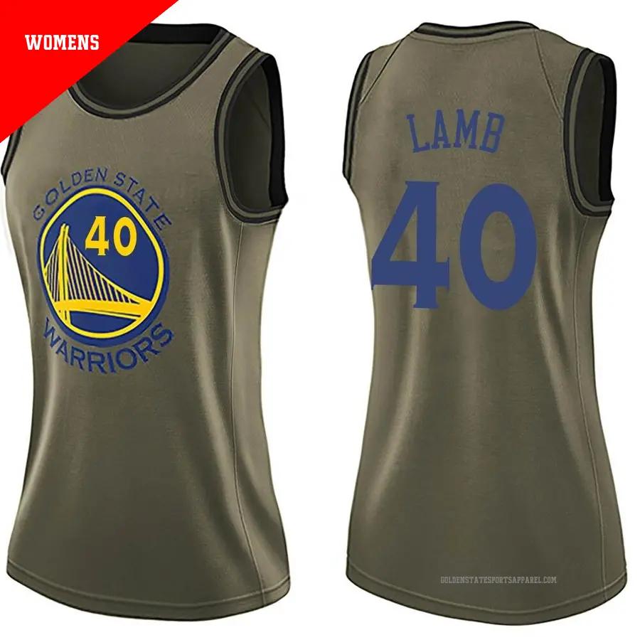 ＃40 Women's Anthony Lamb Golden State Warriors Green Swingman Salute to Service Jersey