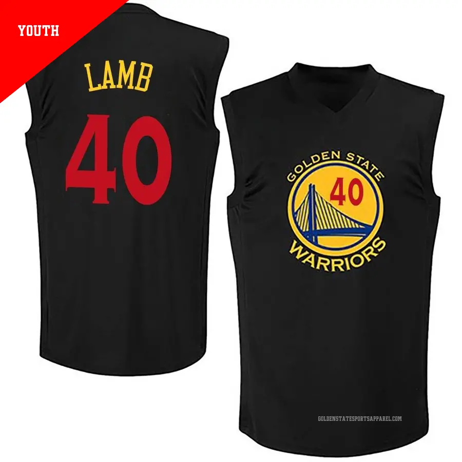 ＃40 Youth Anthony Lamb Golden State Warriors Black Swingman New Fashion Jersey