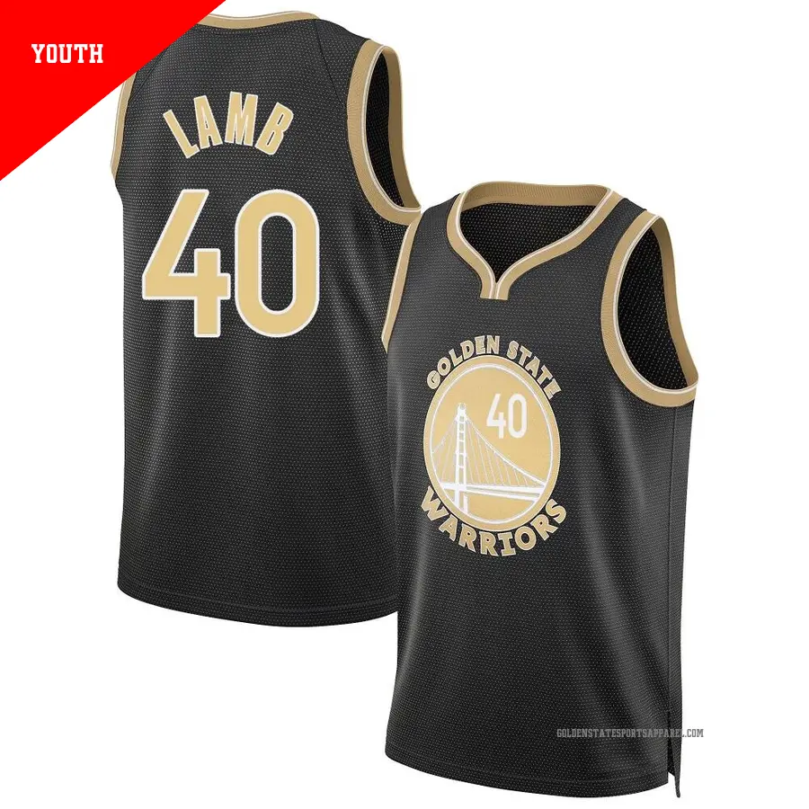 ＃40 Youth Anthony Lamb Golden State Warriors Black Swingman Select Series Jersey