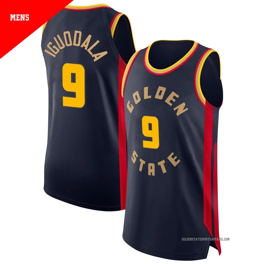 ＃9 Men's Andre Iguodala Golden State Warriors 2024/25 Authentic Navy City Edition Jersey